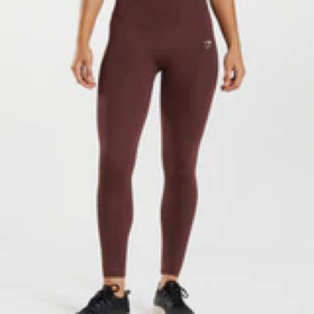 Gymshark Sweat Seamless Sculpt Leggings - Baked Maroon - Picture 3 of 3